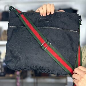 Gucci Black Web Strap Crosssbody